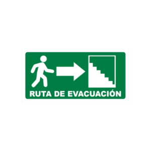 Se Al Tica Ruta De Evacuaci N Derecha V S Digital Avisos En Acr Lico