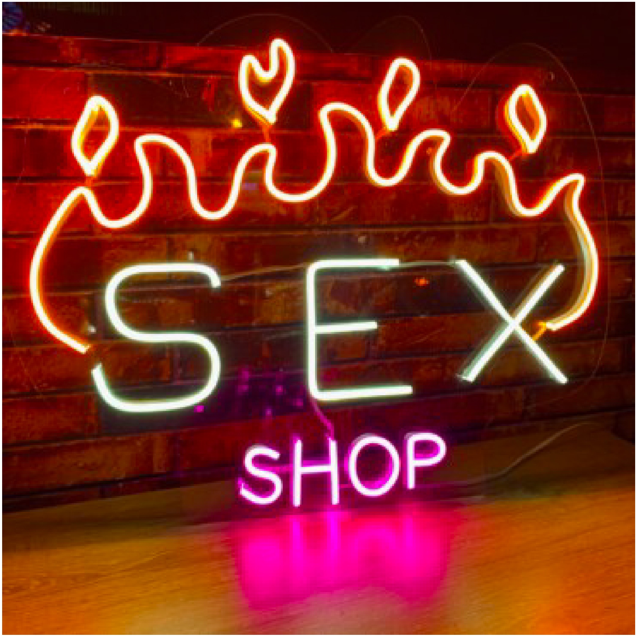 Sex Shop Aviso En Neón Vands Digital Avisos En Acrílico 7852